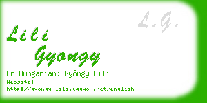lili gyongy business card